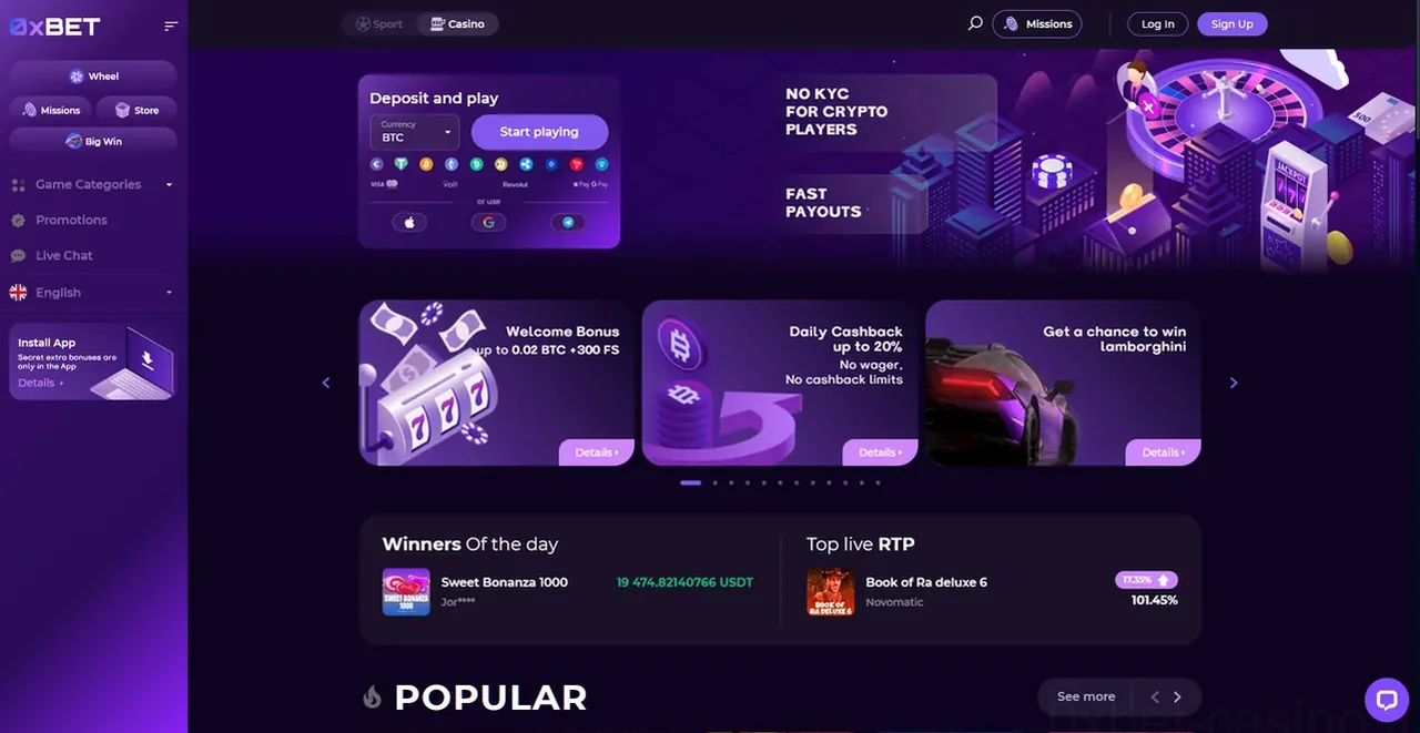 0xbet Casino Casino